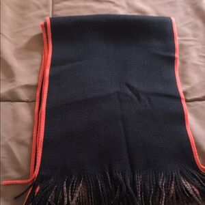 Acne Chocolate Scarf with Tangerine Edges